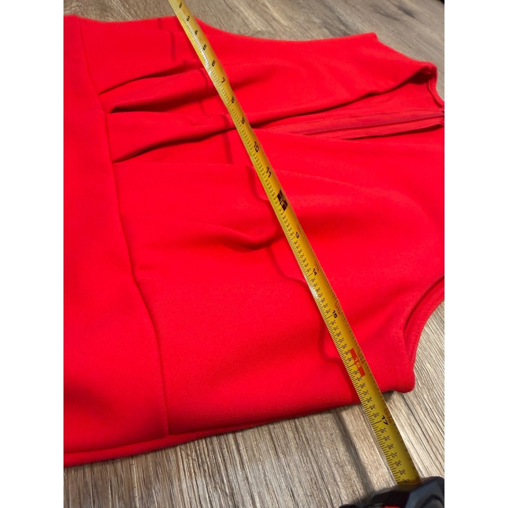 Lulus Red Sleeveless Surplice V-Neck Tulip Hem Mini Cocktail Dress Womens Large - Picture 6 of 6